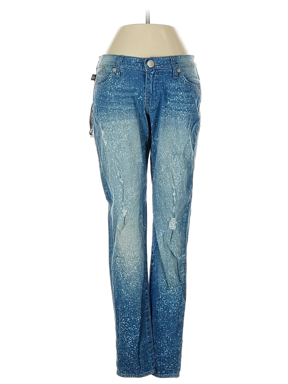 Rock & Republic Blue Speckled Straight-Leg Jeans